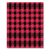 Pink Bold Pink Black Houndstooth Area Rug