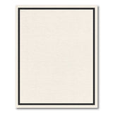 Minimalist Beige Grid Area Rug with Black Border