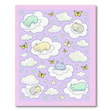 Cute Cartoon Cats Napping on Clouds Rug