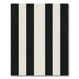 Bold Black White Vertical Stripe No. 16 Area Rug