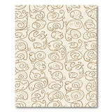Beige Floral Swirl Area Rug