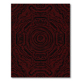 Crimson Vortex Geometric Area Rug