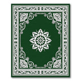 Emerald Green Lotus Medallion Persian Rug