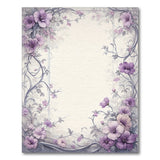 Purple Floral Vintage Washable Area Rug