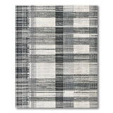Distressed Black White Plaid No. 6 Area Rug