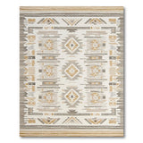 Ivory Gray Geometric Southwestern Rug