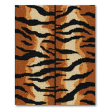 Bold Tiger Stripe Orange Area Rug