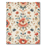 Ornate Pink Floral Vintage Area Rug