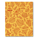 Autumn Leaves Mushroom Orange Pattern Rug