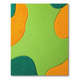 Vibrant Abstract Green Orange Teal Shag Rug