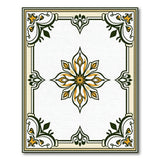 Elegant Gold Floral Medallion Persian Rug
