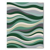 Abstract Area Green Emerald Wave Abstract Area Rug