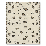 Boho Chic Leopard Print Cream Area Rug
