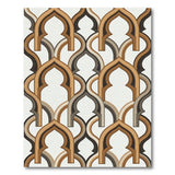 Brown Arch Trellis Geometric Area Rug