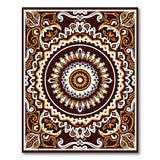 Intricate Brown Mandala Persian Area Rug