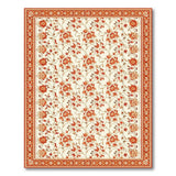 Cream Terracotta Floral Persian Area Rug