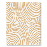 Beige Wavy Zebra Stripe Area Rug