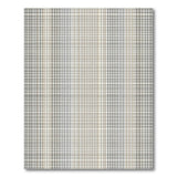 Beige Grey Checkered Grid Area Rug