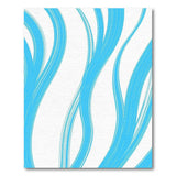Abstract Area Swirling Teal Waves Abstract Area Rug