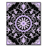 Ornate Purple Mandala Floral Rug