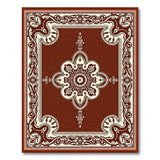 ODIKA Luxe Red Persian Medallion Area Rug