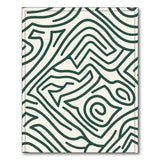 Green Abstract Maze Wave Area Rug