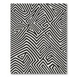 Black and White Zigzag Bold Black White Zigzag Geometric Area Rug