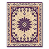 Purple Purple Floral Medallion Persian Area Rug