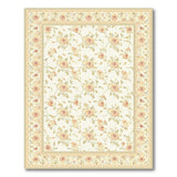 Cream Peach Floral Vintage Area Rug