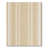 Beige White Striped Coastal Area Rug