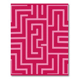 Geometric Modern Pink Pink Maze Labyrinth Geometric Area Rug