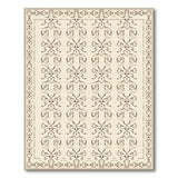 Beige Ornate Floral Vine Area Rug