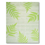 Lime Green Fern Leaf Area Rug