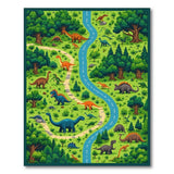 Dinosaur Forest Adventure Kids Rug