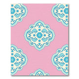 Pink Blue Persian Medallion Area Rug