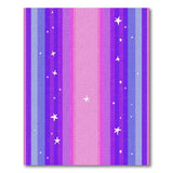 Purple Pink Blue Star Striped Area Rug
