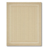 Beige Woven Area Rug with White Borders