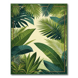 ODIKA Tropical Botanical Monstera Palm Leaf Washable Rug - Low Pile Non-Slip Area Rug