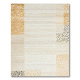Gold Black Polka Dot Geometric Beige Area Rug