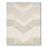 Beige Chevron Geometric Woven Rug