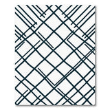 Bold Black White Crisscross Geometric Area Rug