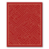 Bold Geometric Modern Bold Red Geometric Maze Area Rug