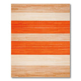 Vibrant Orange and Beige Striped Area Rug