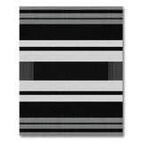 Bold Black and White Bold Black White Geometric Stripe Rug