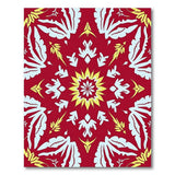 Bold Red Geometric Starburst Area Rug