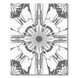 Geometric Modern Grey Geometric Starburst Area Rug