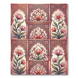 Pink Lotus Arch Persian Area Rug