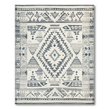 Grey Diamond Motif Southwestern Area Rug