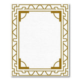 Art Deco Gold Frame Border Area Rug