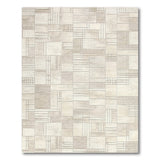 Beige Geometric Stone Block Area Rug